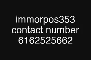 immorpos353 contact number 6162525662
